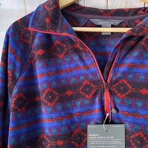 NWT EDDIE BAUER Women’s Quest Fleece 1/4- Zip in Blackberry, Size XXL